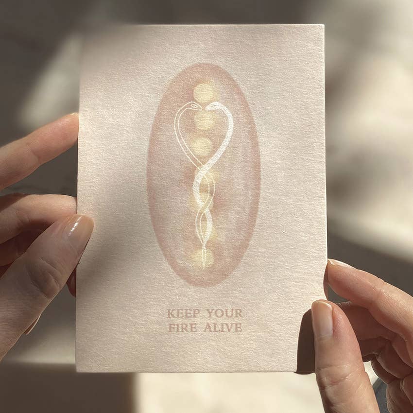 KEEP YOUR FIRE ALIVE - POSTCARD - Spiral Circle