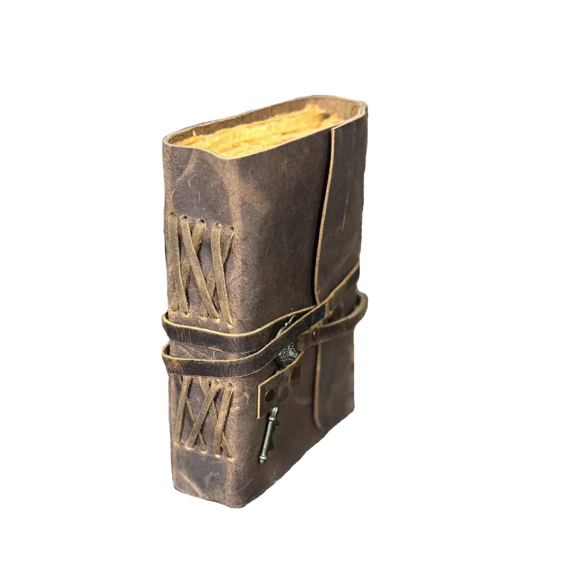 Key Leather Journal Vintage Celtic Grimoire Notebook Journal - Spiral Circle