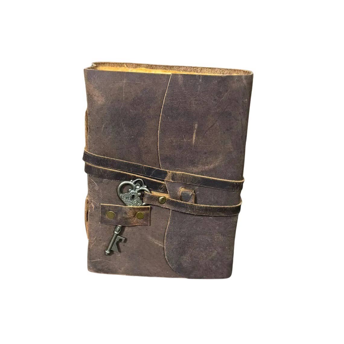 Key Leather Journal Vintage Celtic Grimoire Notebook Journal - Spiral Circle