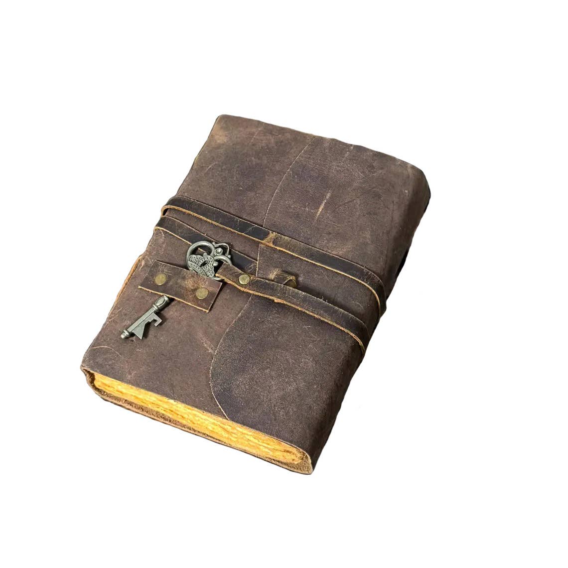 Key Leather Journal Vintage Celtic Grimoire Notebook Journal - Spiral Circle