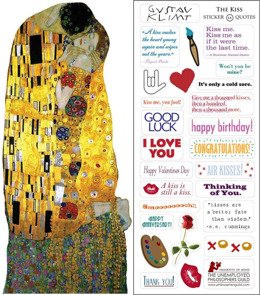 Klimt's Kiss Card - Spiral Circle