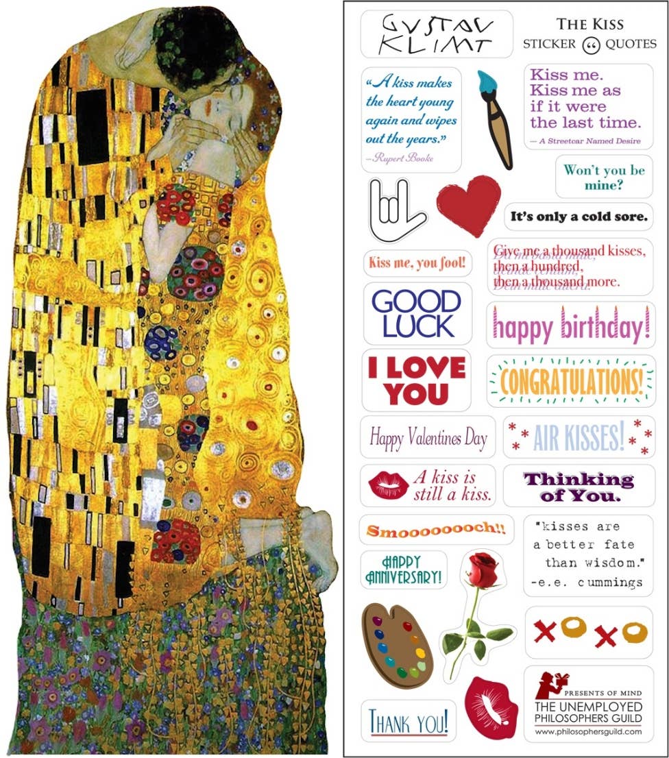 Klimt's Kiss Card - Spiral Circle