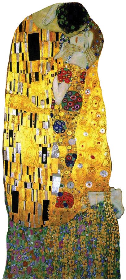 Klimt's Kiss Card - Spiral Circle