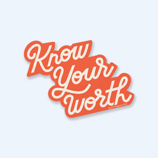 Know Your Worth Sticker - Spiral Circle