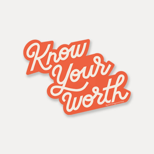Know Your Worth Sticker - Spiral Circle
