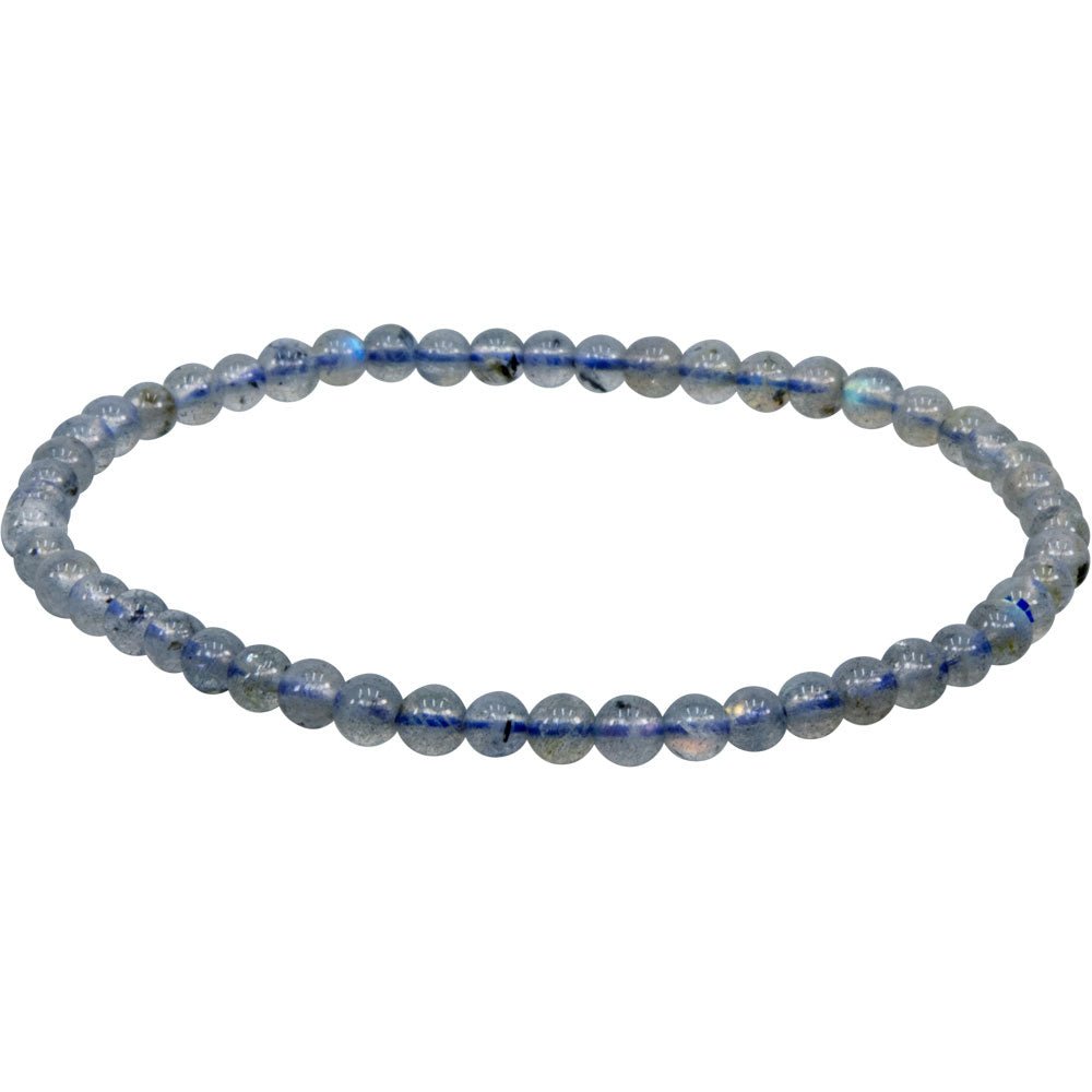Labradorite Beaded Bracelet | 4MM - Spiral Circle