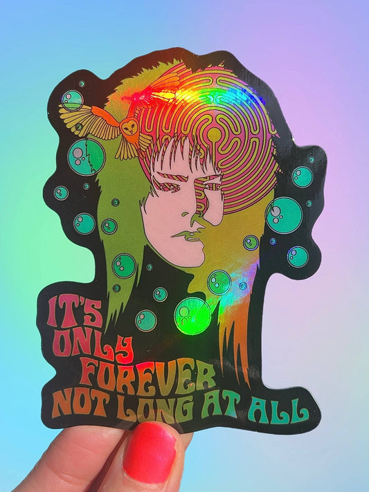 Labyrinth David Bowie Hologram STICKER 3 Inch - Spiral Circle