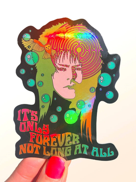 Labyrinth David Bowie Hologram STICKER 3 Inch - Spiral Circle