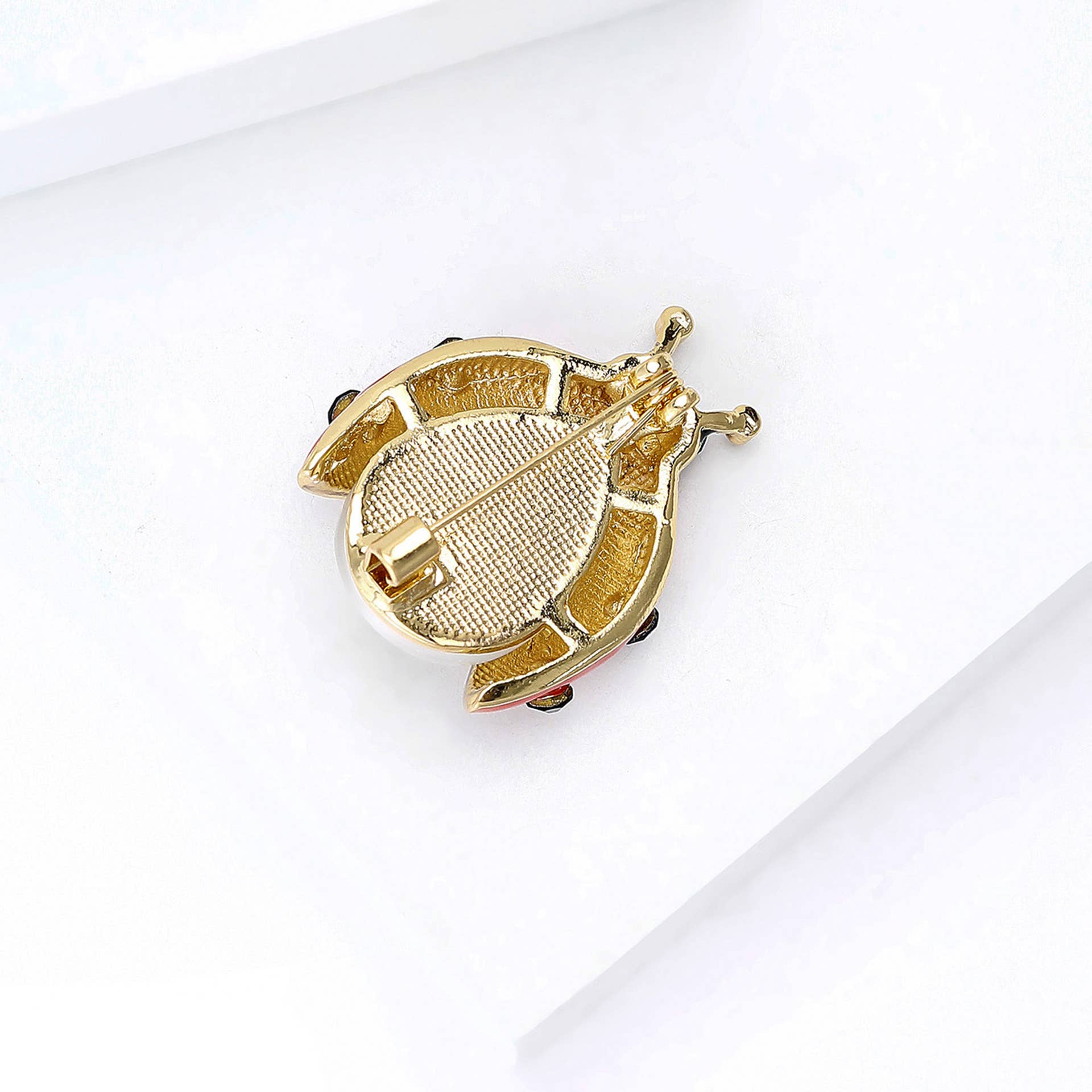 Ladybug Brooch - Spiral Circle
