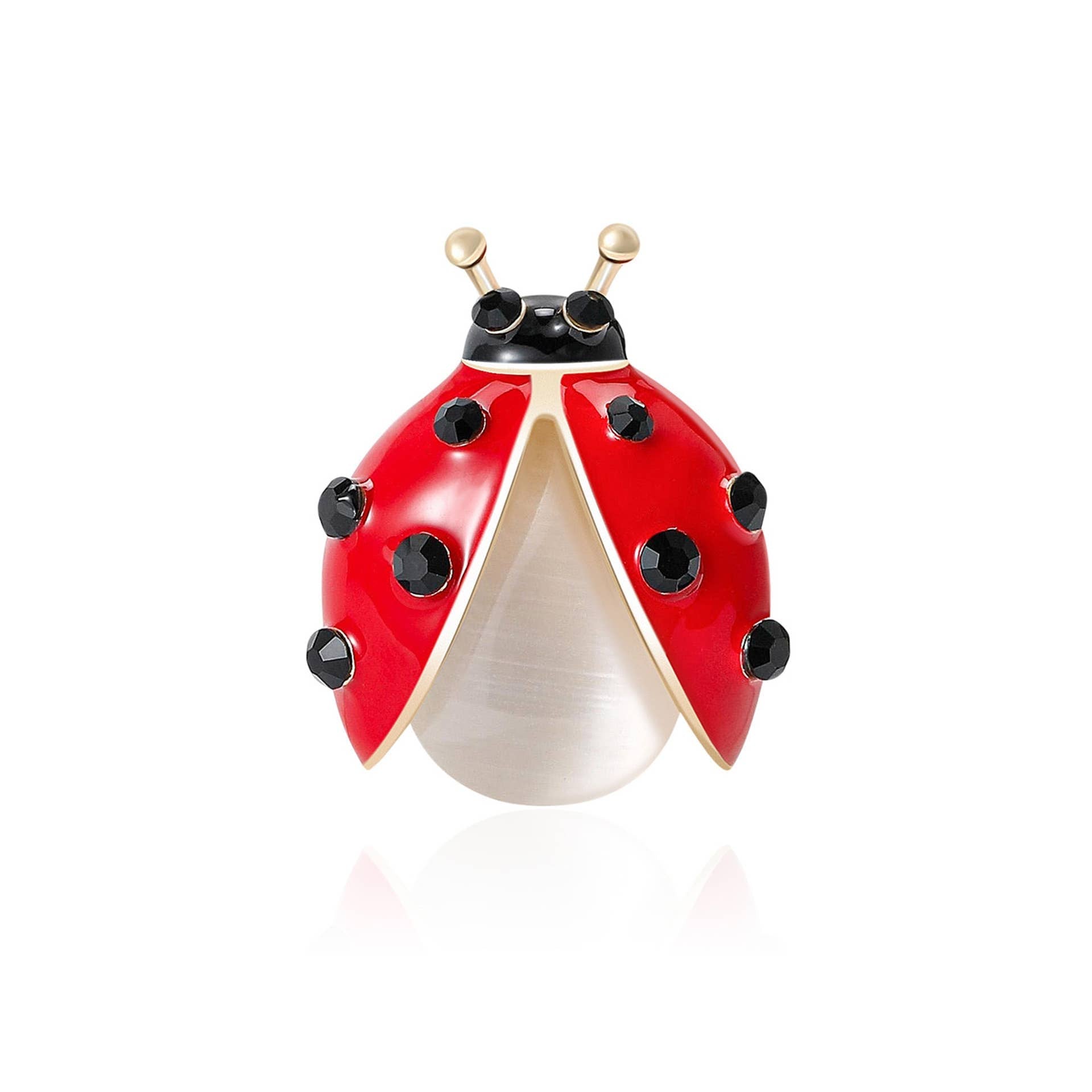 Ladybug Brooch - Spiral Circle