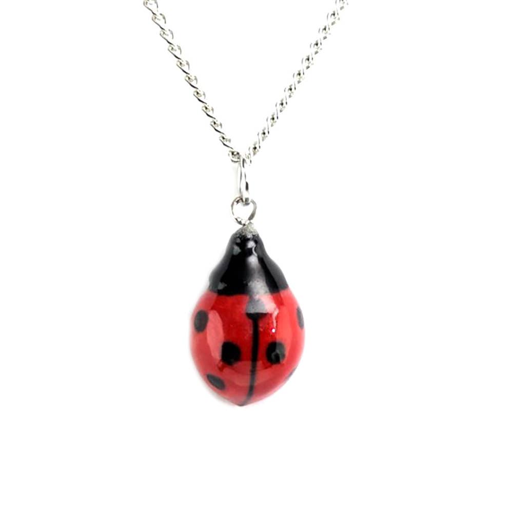 Ladybug Pendant - Spiral Circle