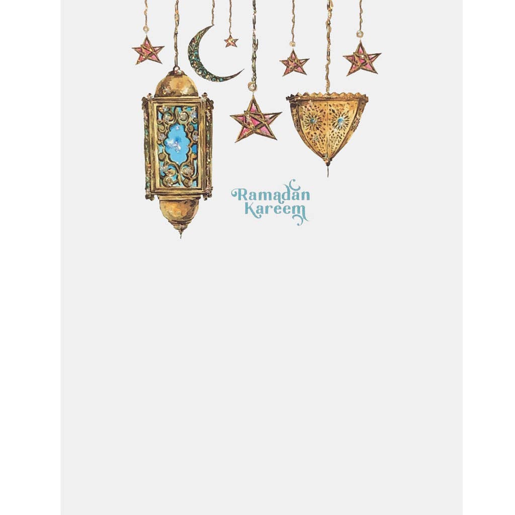 Lanterns Ramadan Card - Spiral Circle