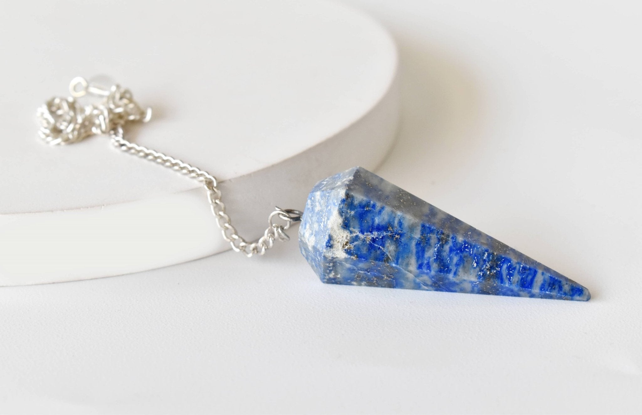 Lapis Lazuli Pendulum | Dowsing Pendulum | Reiki Crystal - Spiral Circle