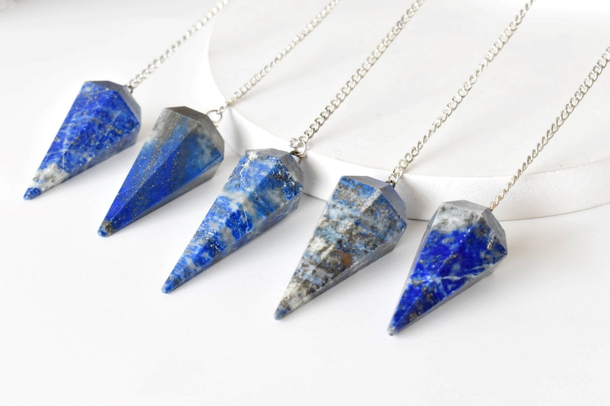 Lapis Lazuli Pendulum | Dowsing Pendulum | Reiki Crystal - Spiral Circle