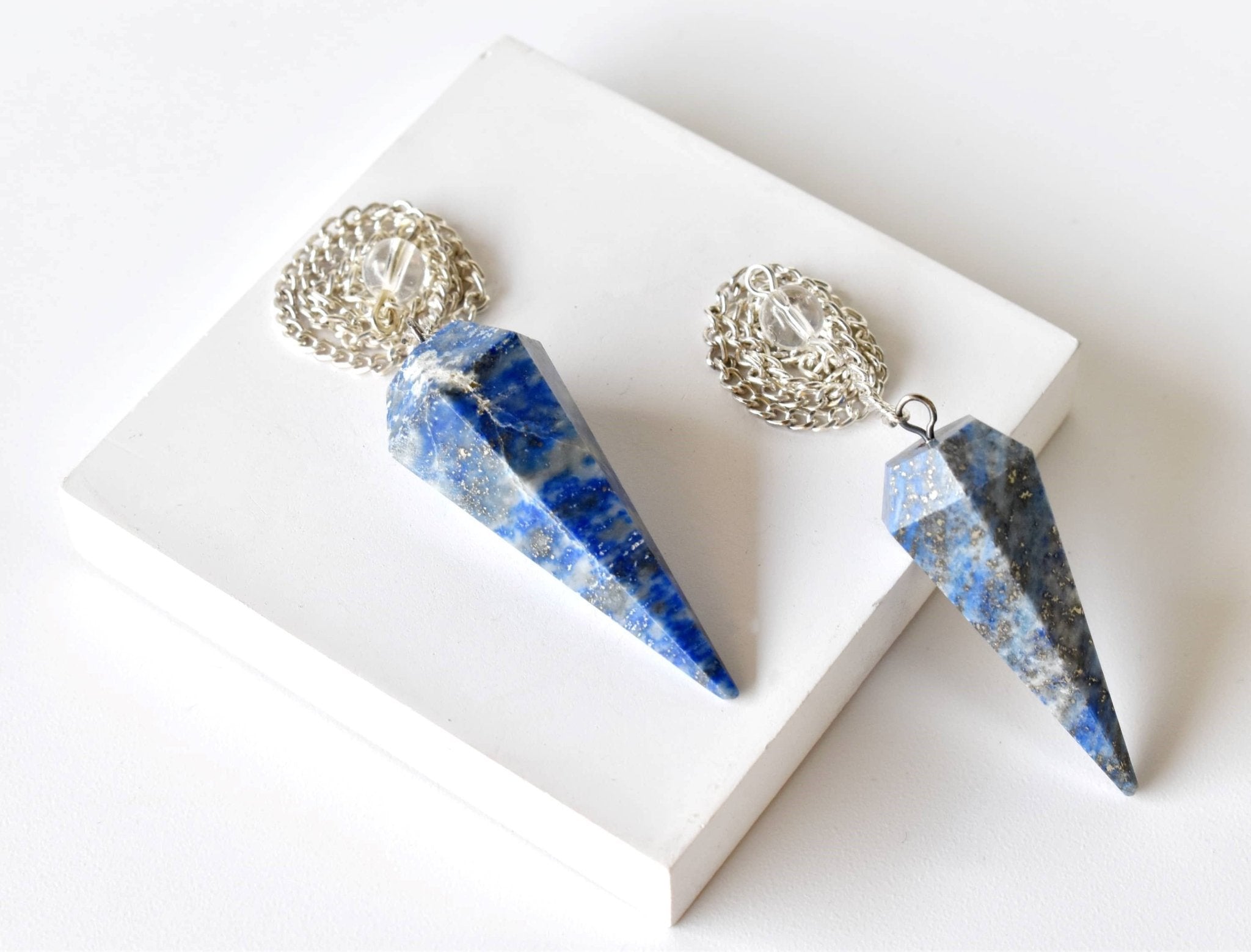 Lapis Lazuli Pendulum | Dowsing Pendulum | Reiki Crystal - Spiral Circle