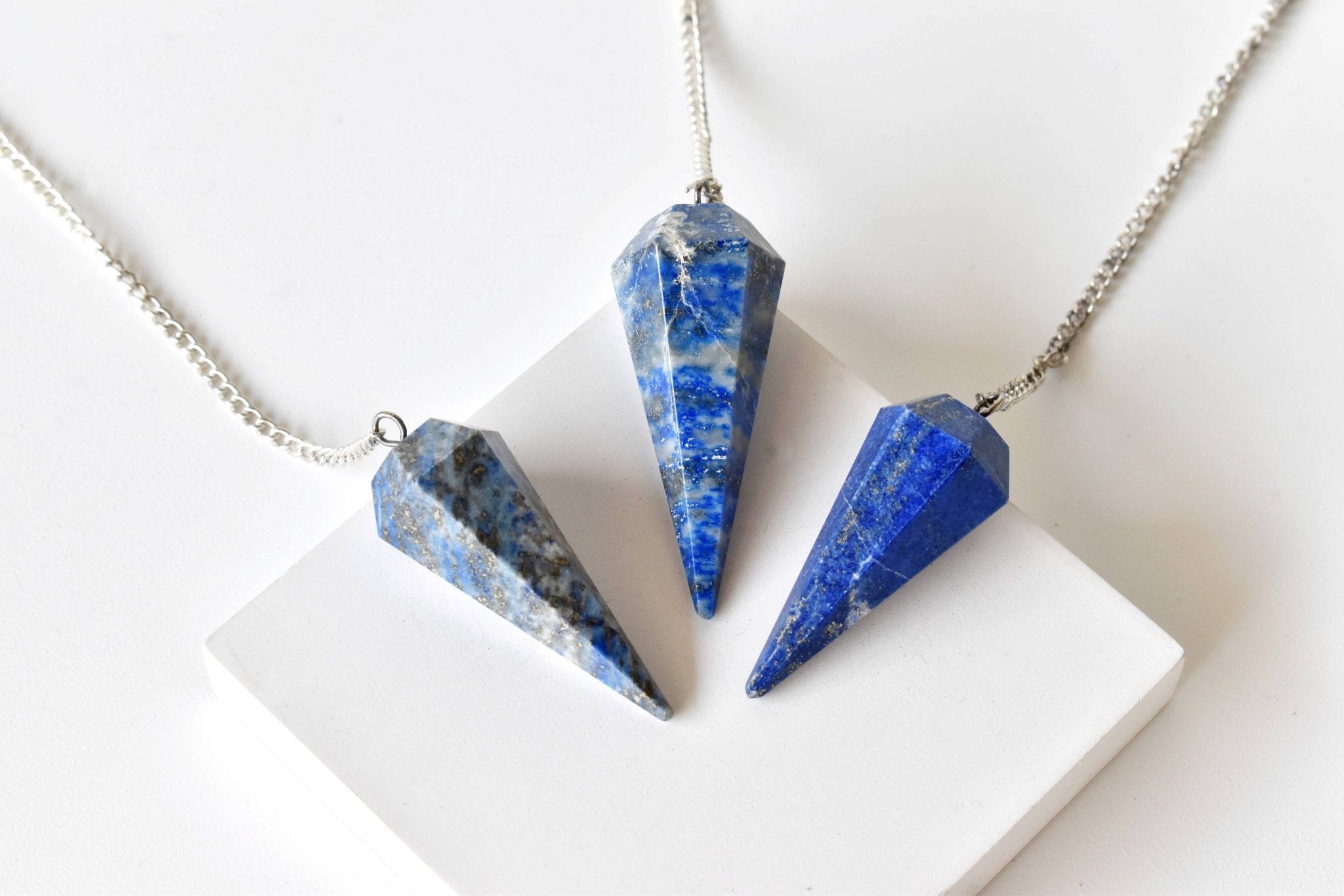 Lapis Lazuli Pendulum | Dowsing Pendulum | Reiki Crystal - Spiral Circle