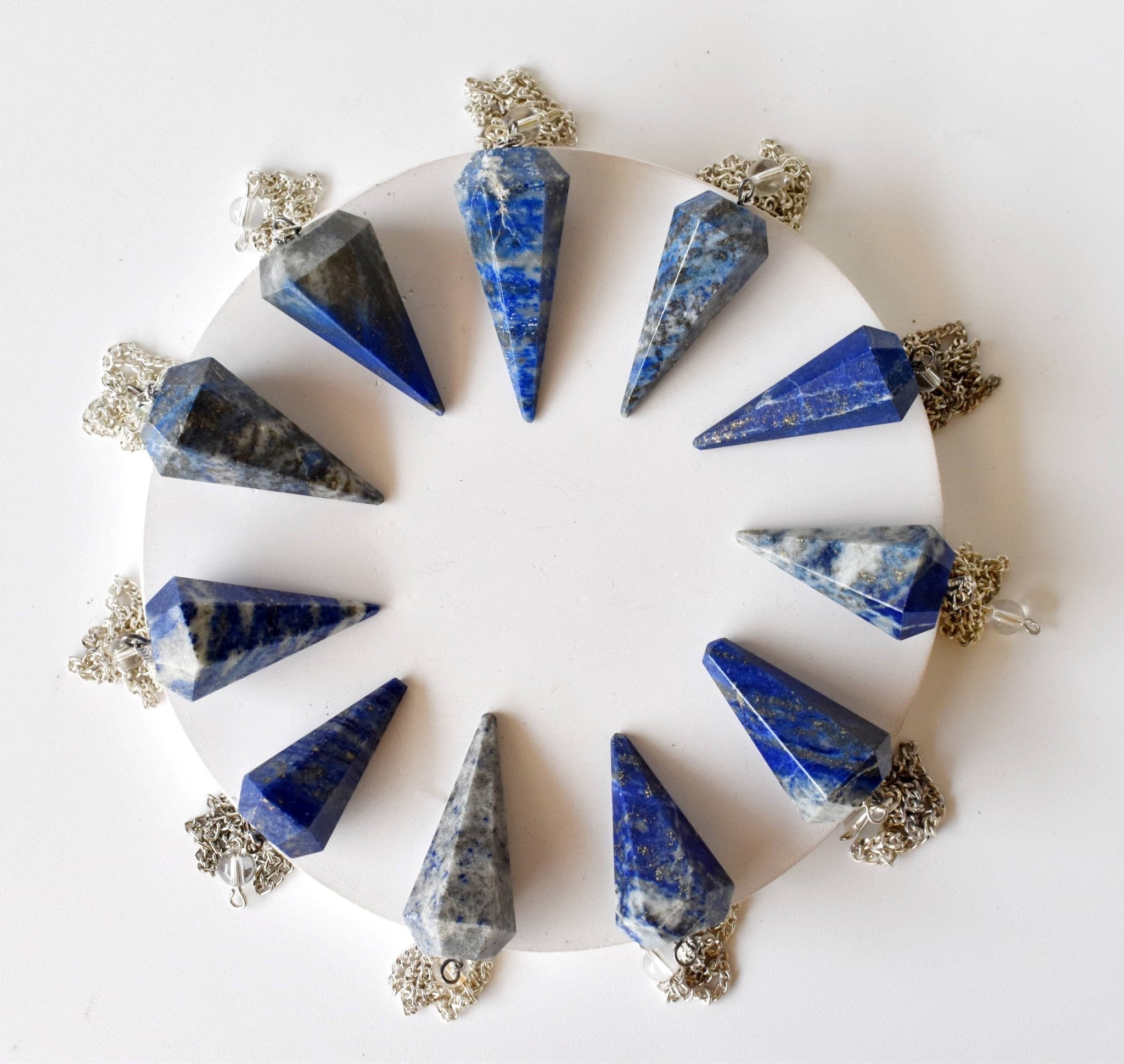 Lapis Lazuli Pendulum | Dowsing Pendulum | Reiki Crystal - Spiral Circle
