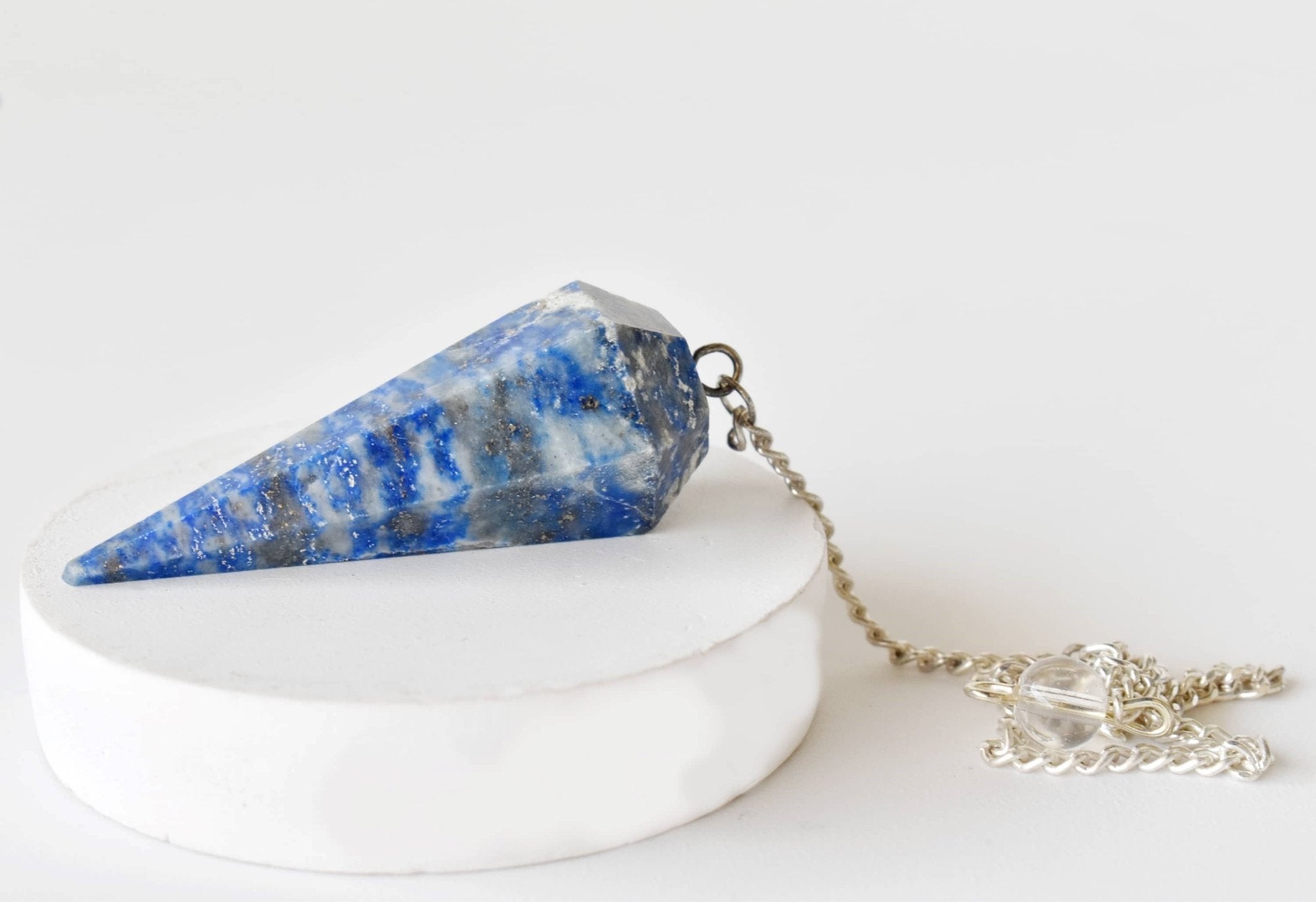 Lapis Lazuli Pendulum | Dowsing Pendulum | Reiki Crystal - Spiral Circle