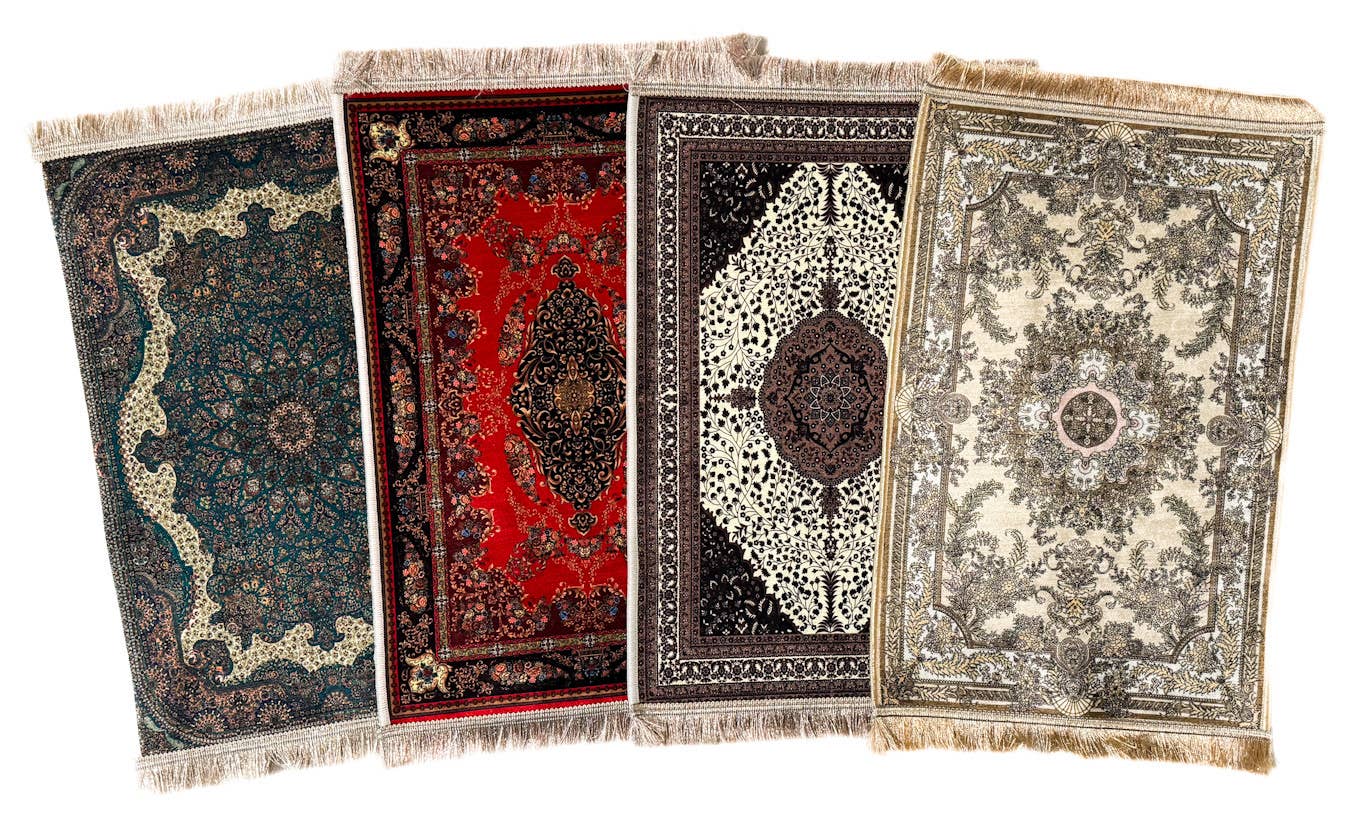 Large Turkish Rugs - 17" x 11.5" - Spiral Circle