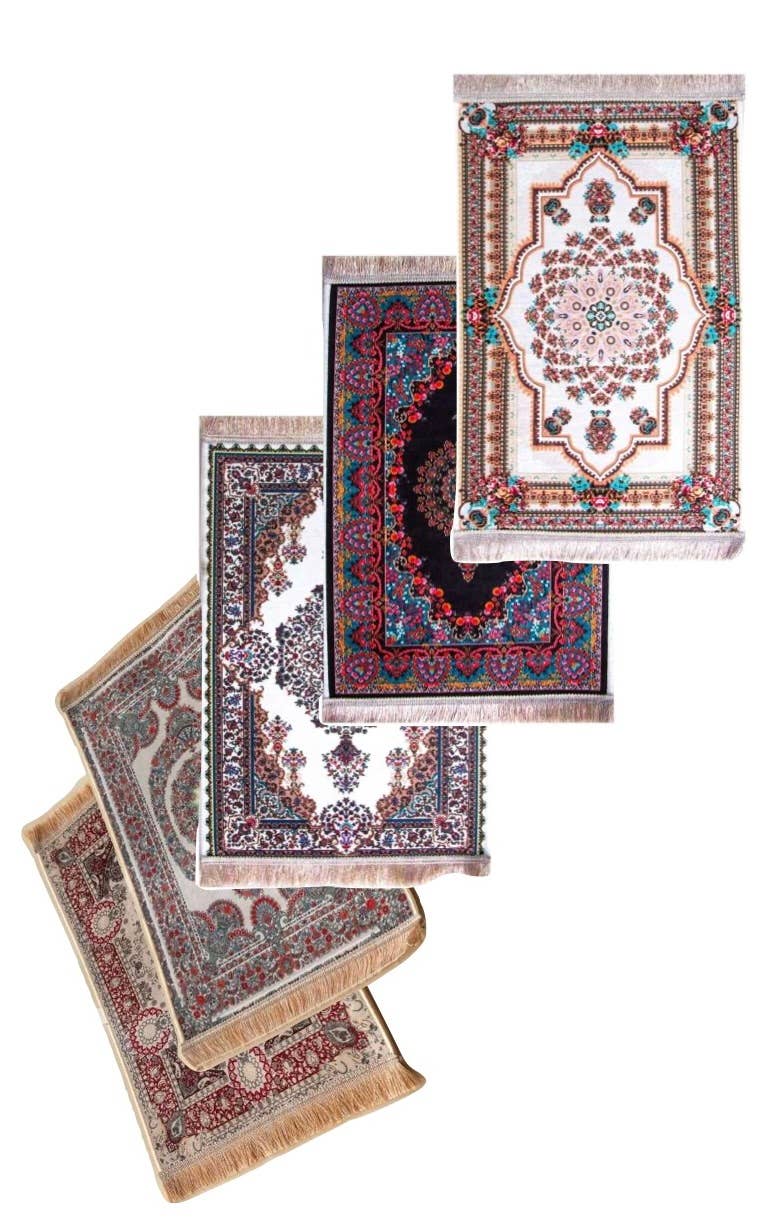 Large Turkish Rugs - 17" x 11.5" - Spiral Circle