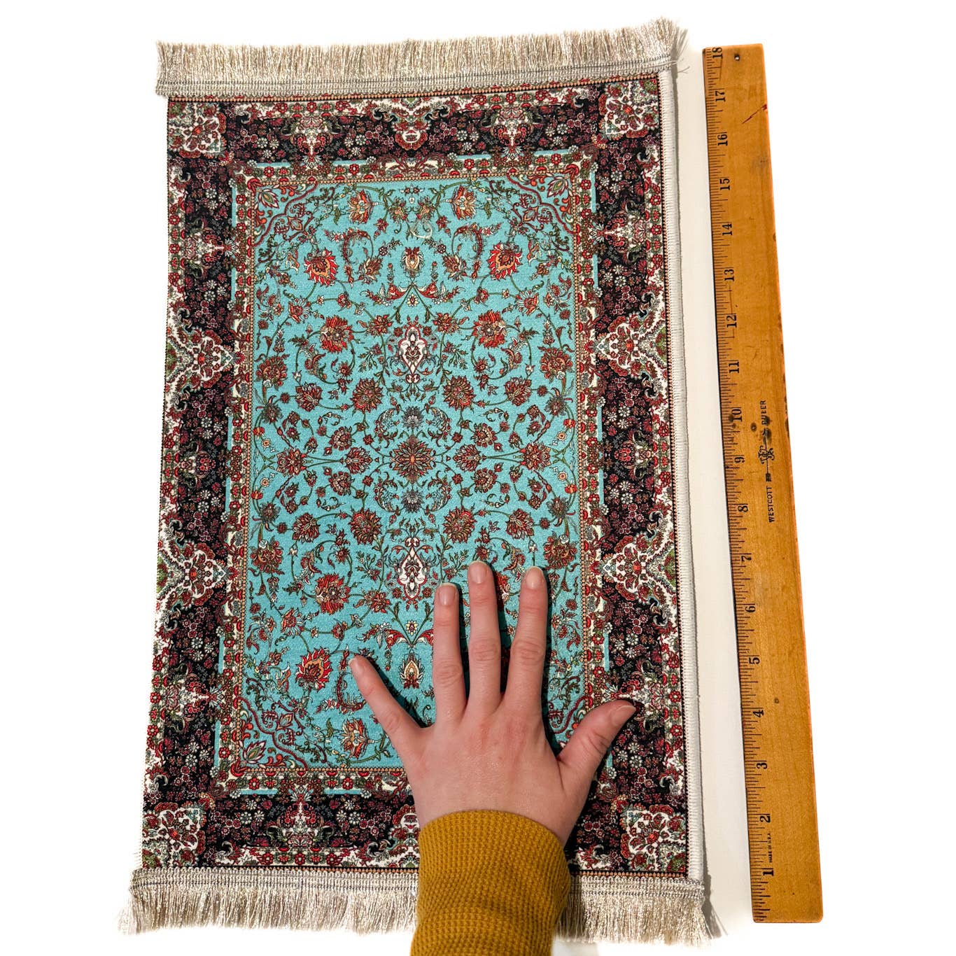Large Turkish Rugs - 17" x 11.5" - Spiral Circle