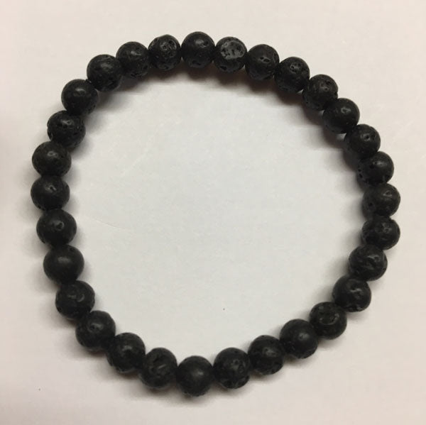 Lava Stone Beaded Bracelet | 6mm - Spiral Circle
