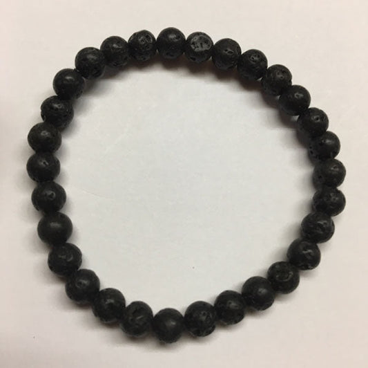 Lava Stone Beaded Bracelet | 6mm - Spiral Circle