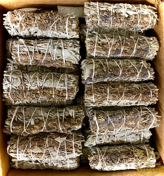Lavender and White Sage Bundles - Spiral Circle