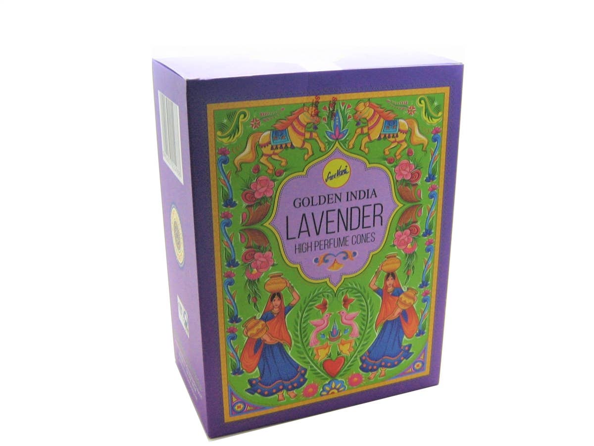 Lavender High Perfume Backflow Cones by Sre Vani stick scent - Spiral Circle