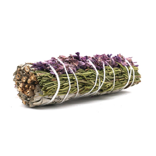 Lavender with Rosemary and White Sage Bundles - Spiral Circle