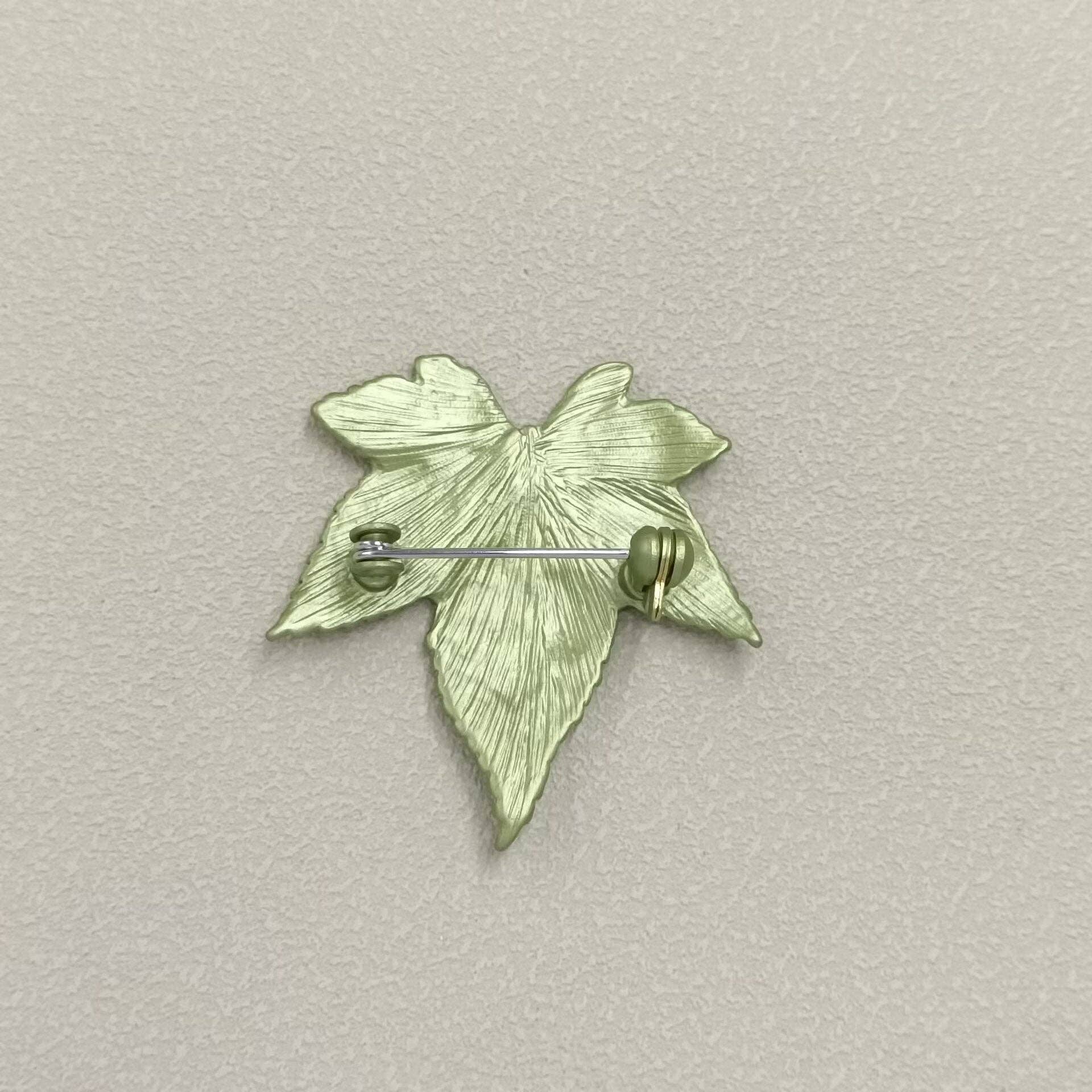 Leaf of Five Brooch - Spiral Circle