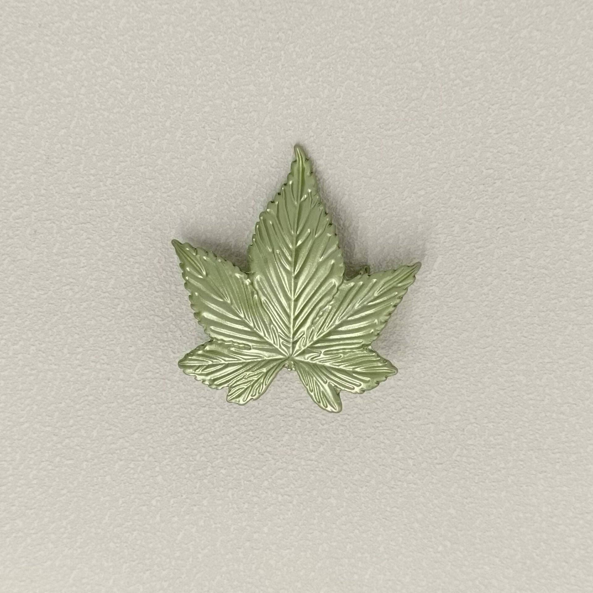 Leaf of Five Brooch - Spiral Circle