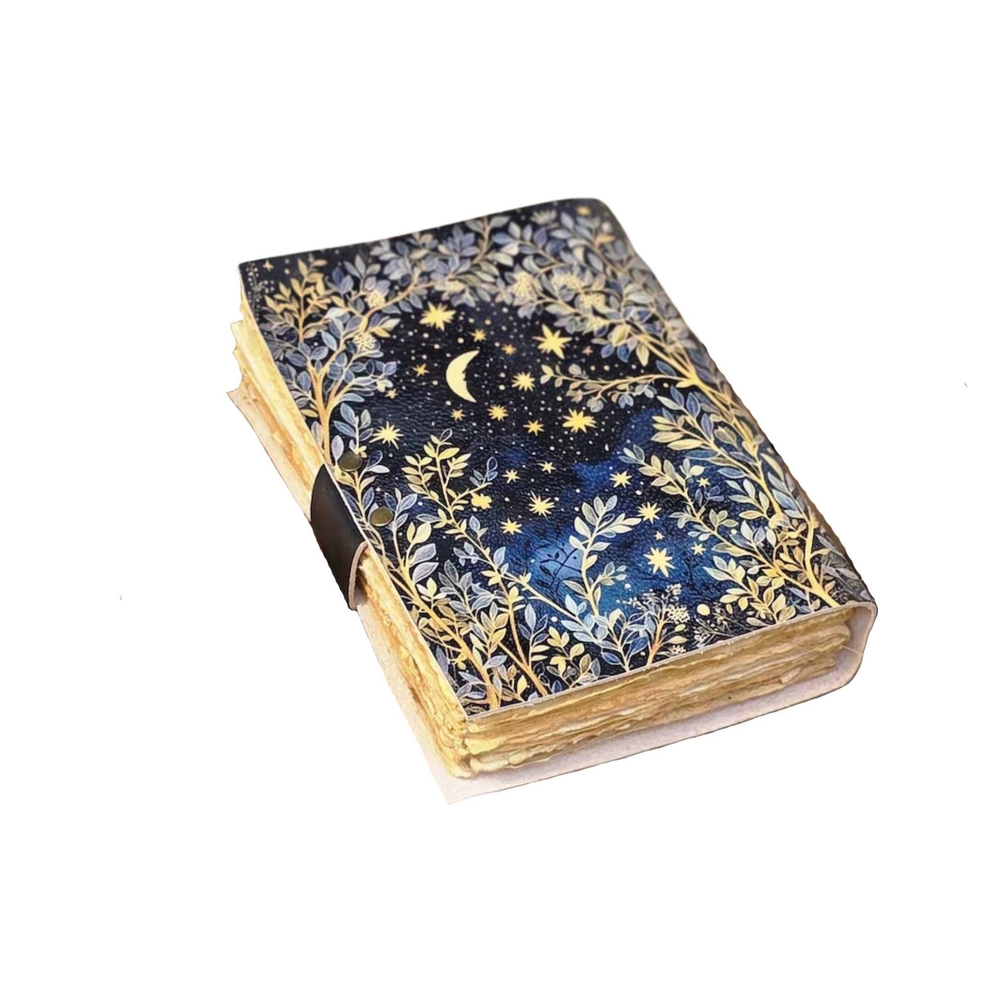 Leather Journal Notebook Cover Grimoire Journal Diary Book - Spiral Circle