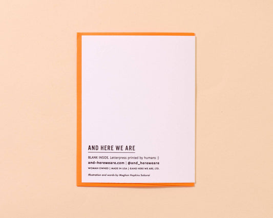 Letterpress Encouragement Card—Rooting for You (Carrots) - Spiral Circle