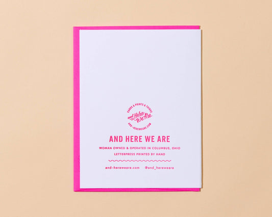 Letterpress Love or Anniversary Card—All Nine Lives (Cats) - Spiral Circle