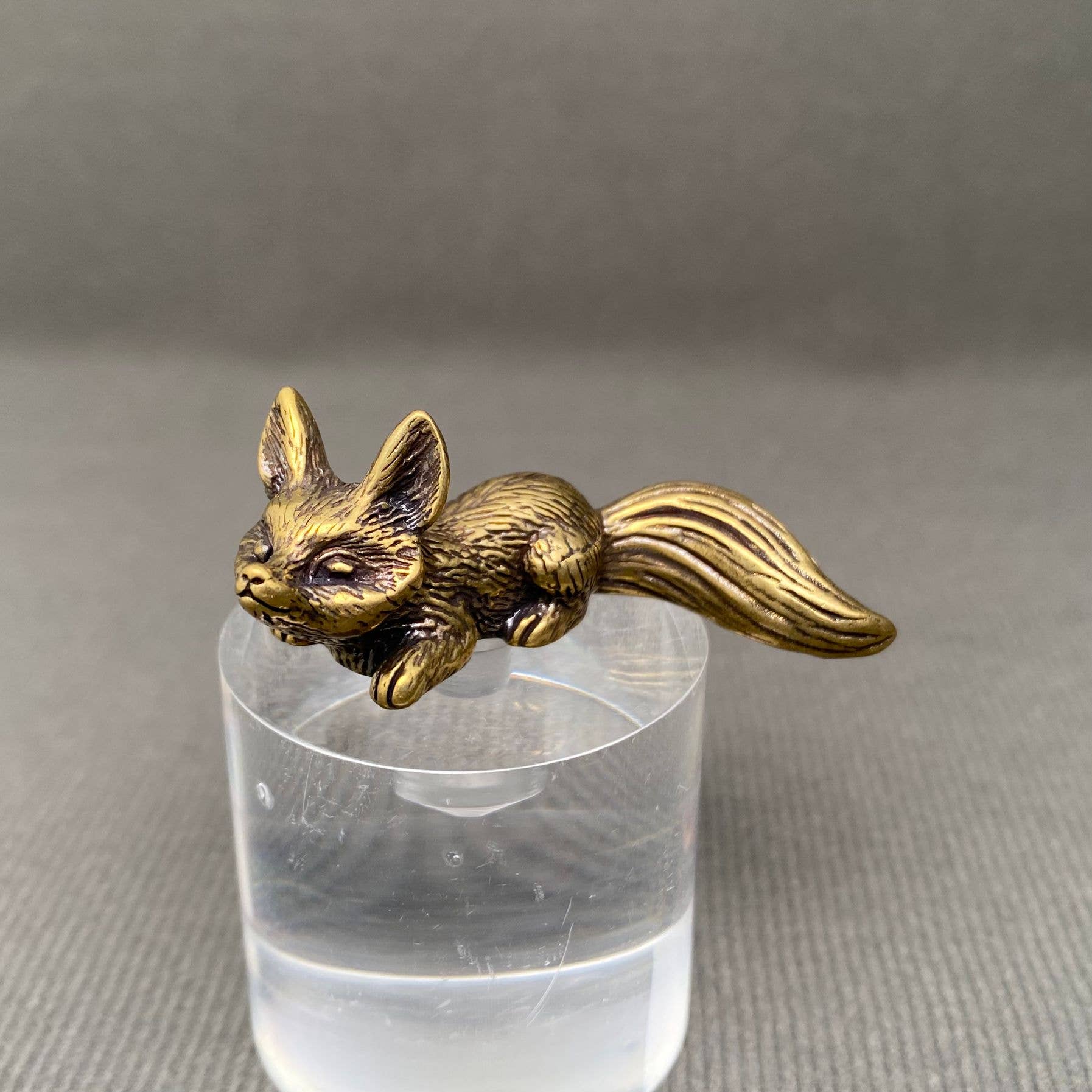 Lil Sneaky Fox | Brass Figurine - Spiral Circle