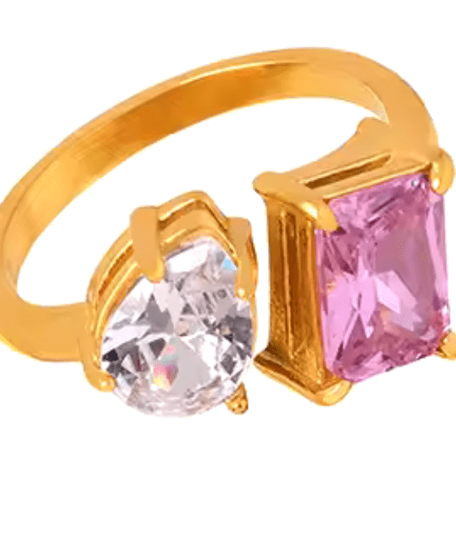 Lilly Collection - Beyond Finger ring - Open band - CZ Multi - Spiral Circle