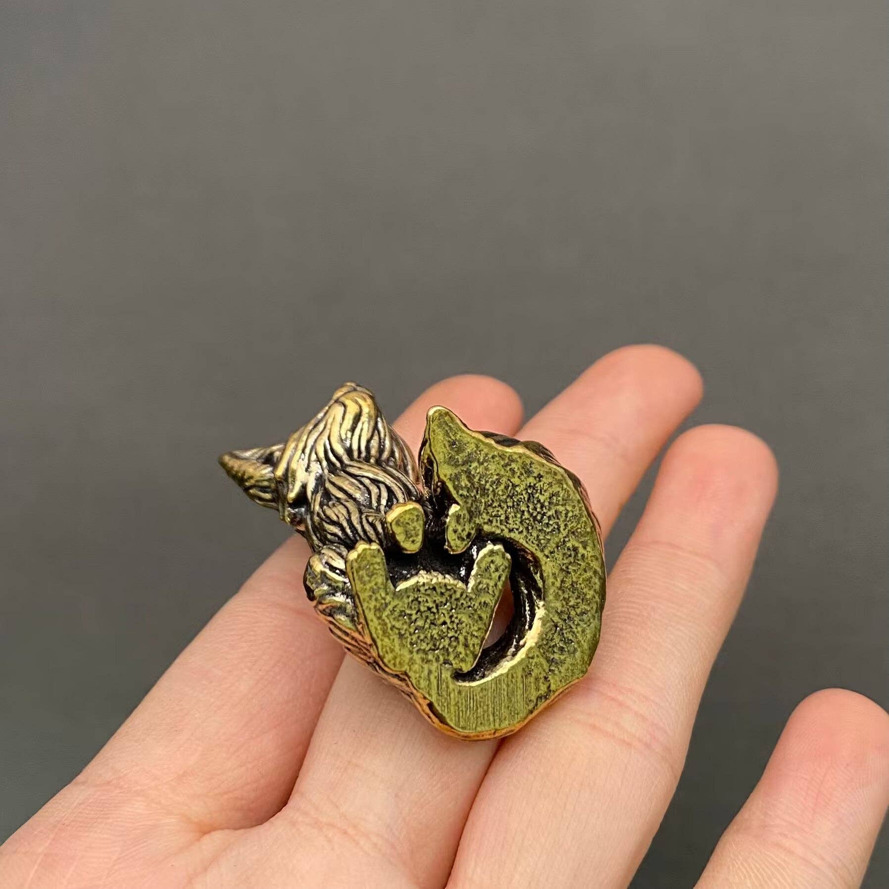 Little Fox | Brass Figurine - Spiral Circle