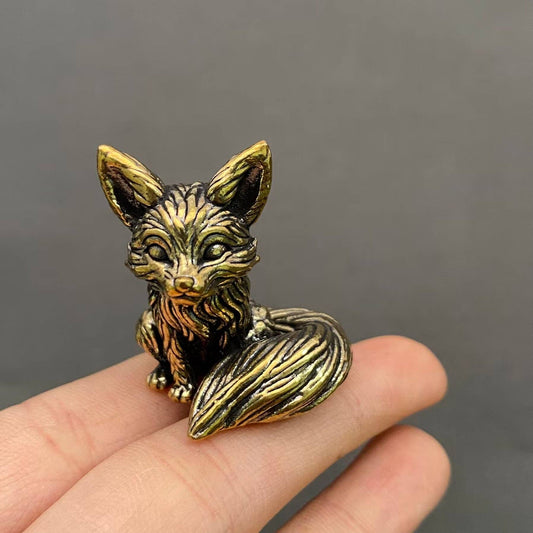 Little Fox | Brass Figurine - Spiral Circle