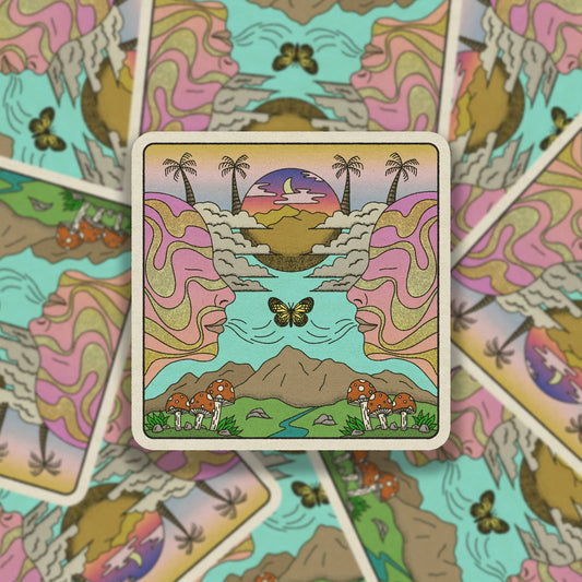 Lost Voices Vinyl Sticker - Spiral Circle