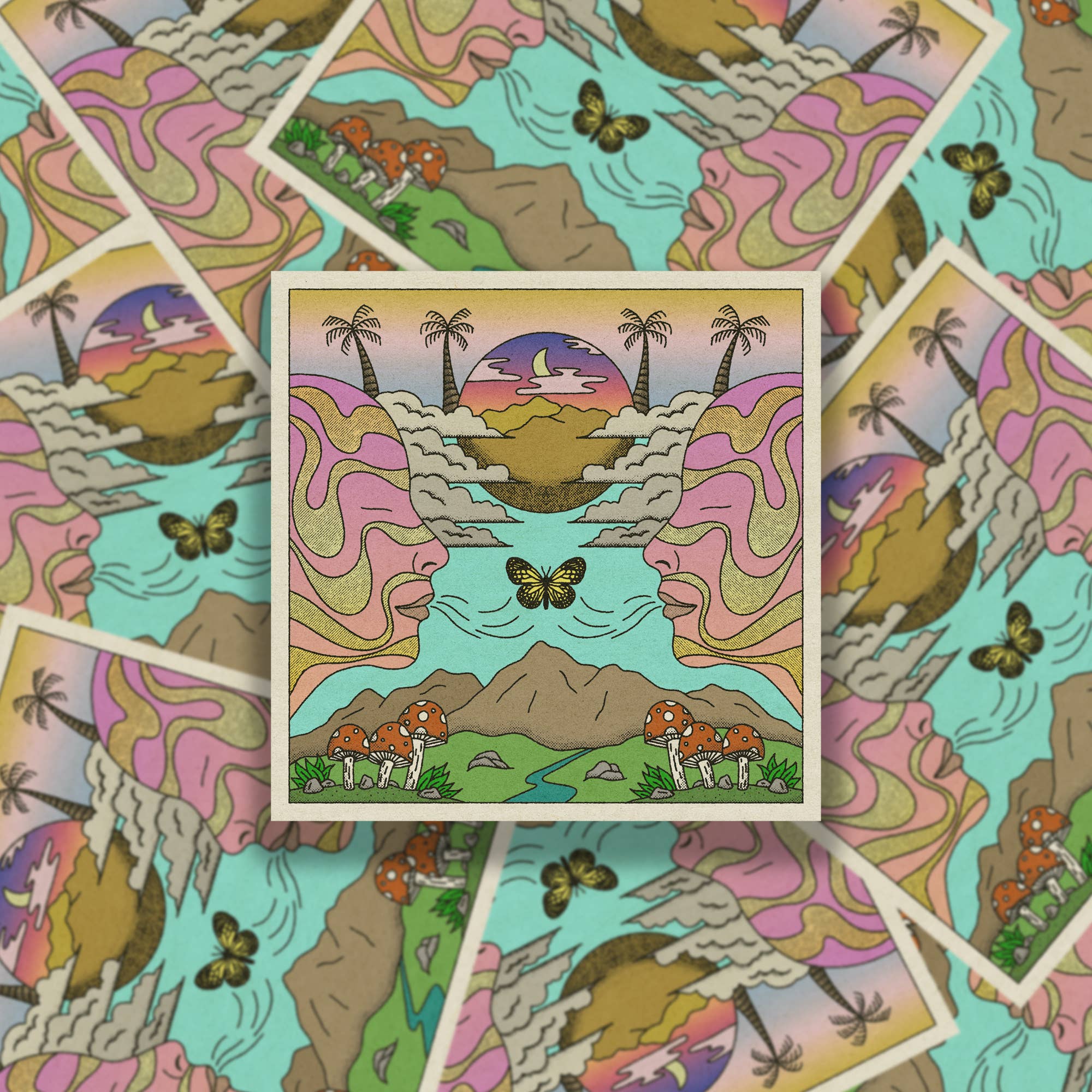 Lost Voices Vinyl Sticker - Spiral Circle