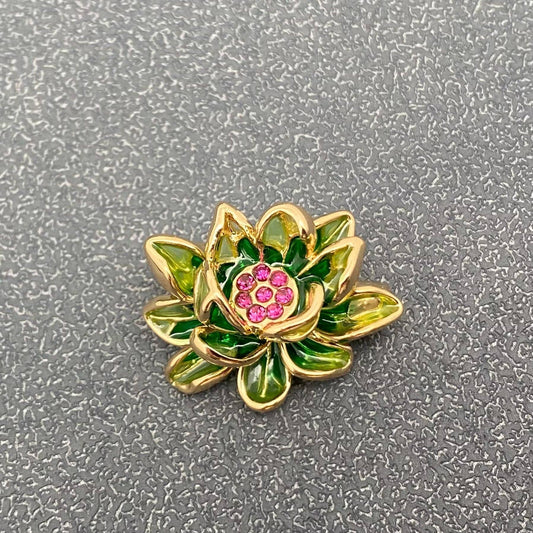 Lotus Brooch - Spiral Circle