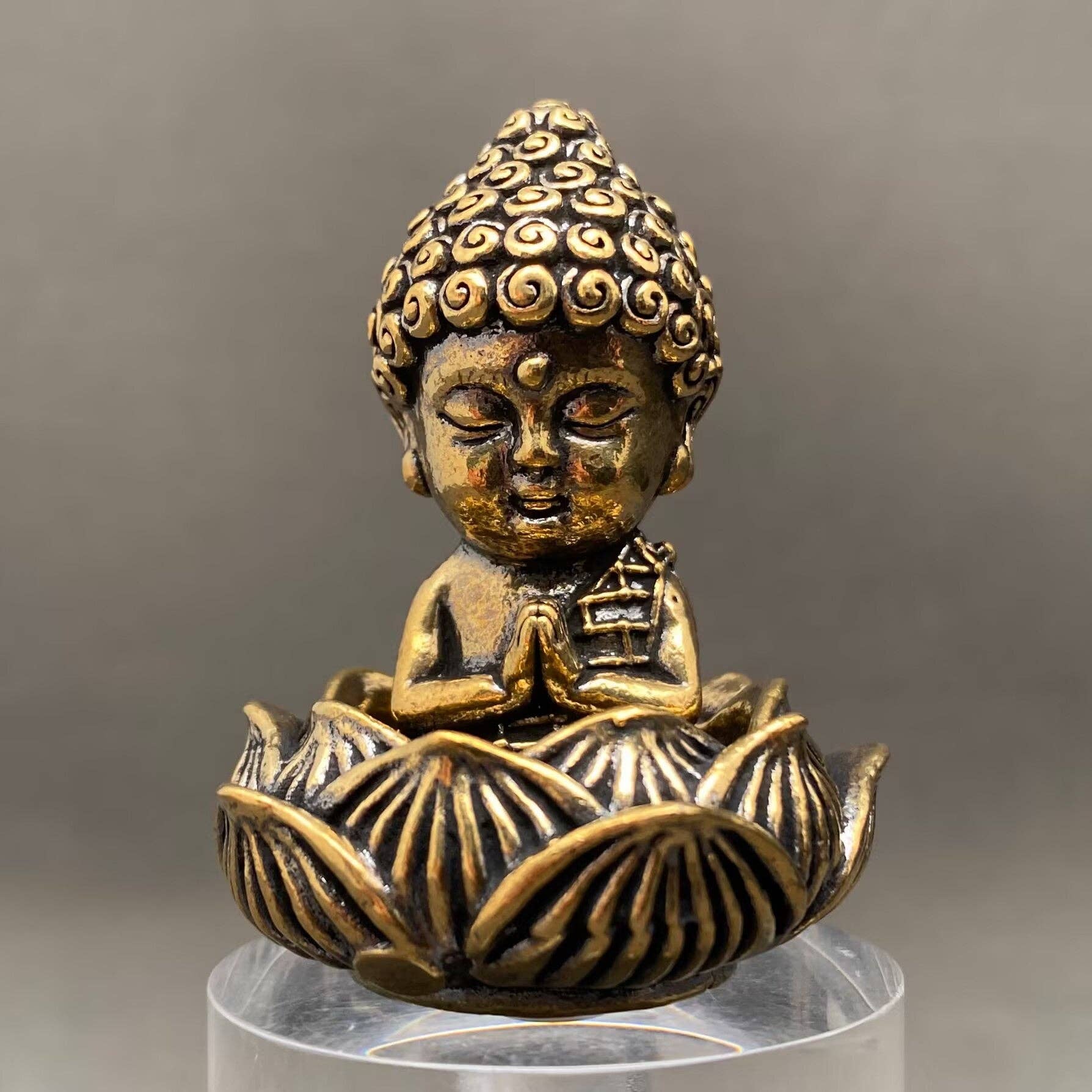 Lotus Buddha | Brass Figurine - Spiral Circle