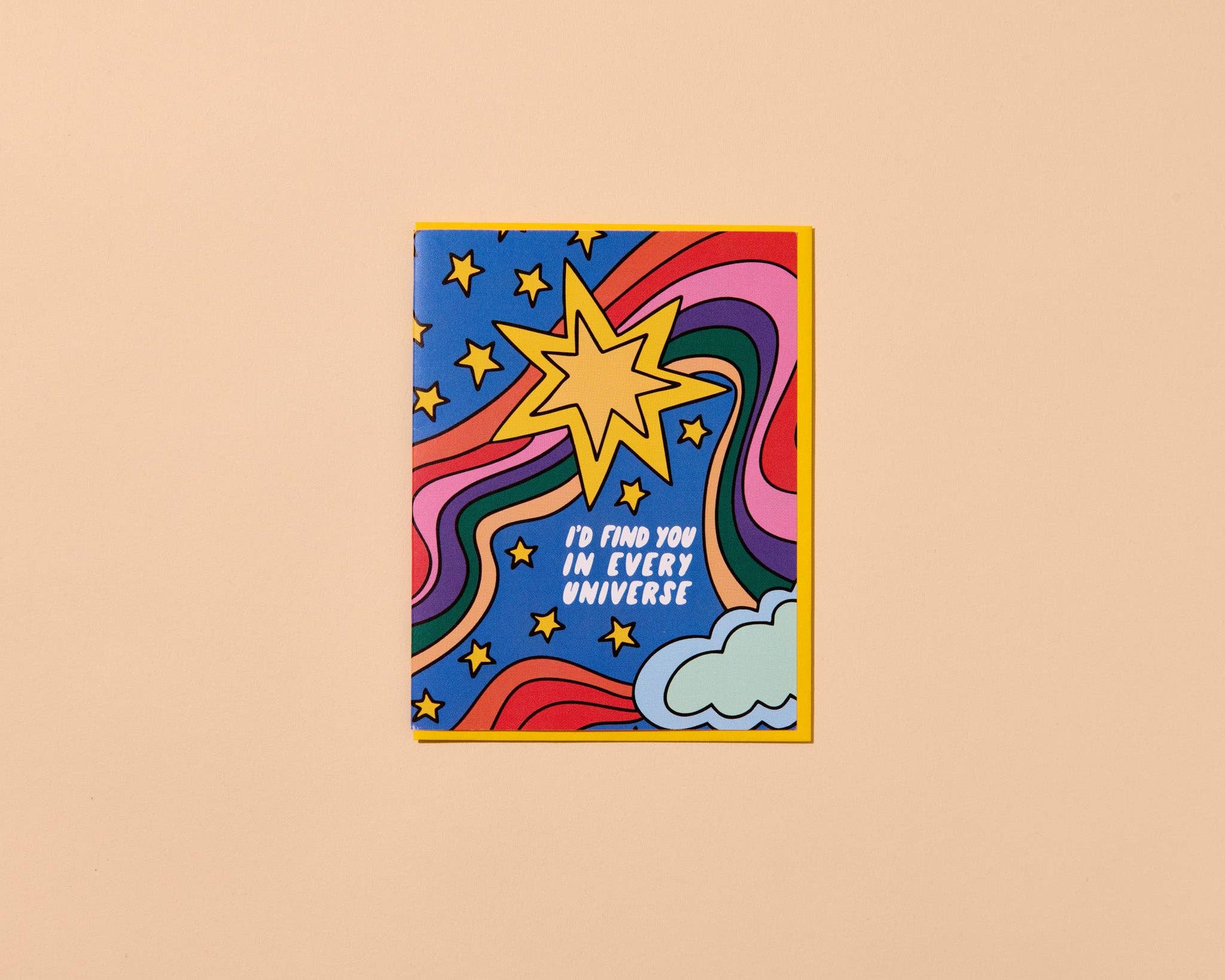 Love Card by Your Gal Kiwi—In Every Universe (Retro, Galaxy) - Spiral Circle