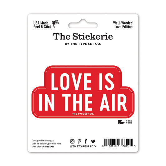 "Love is in the air" Vinyl Sticker - Spiral Circle