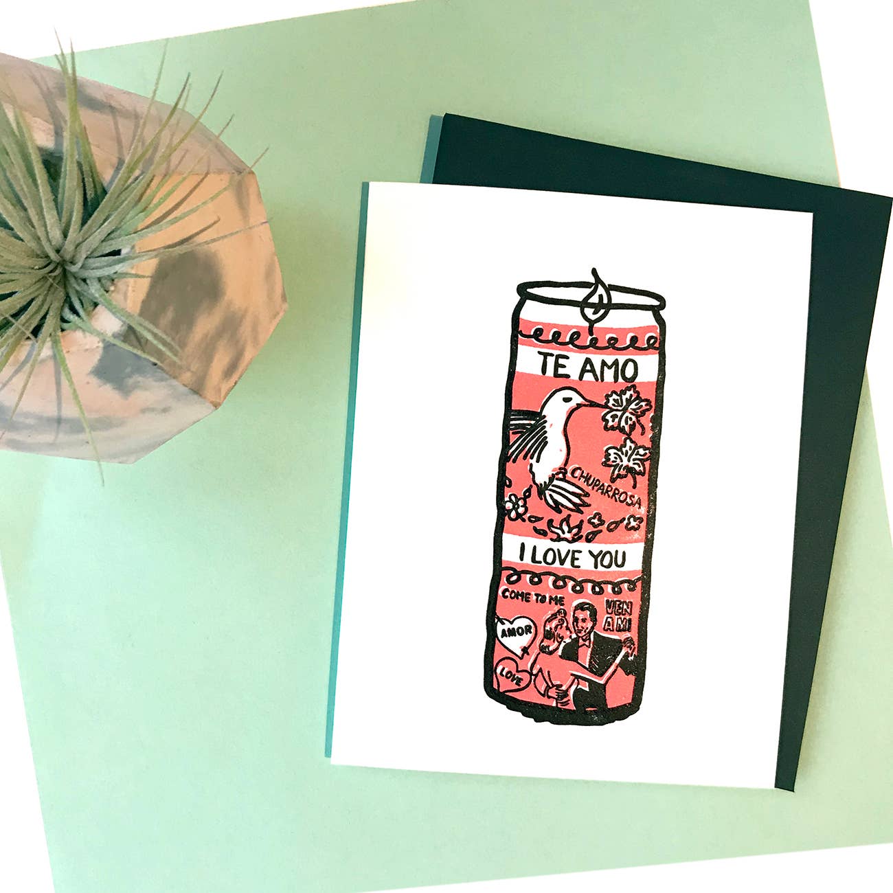 Love Prayer Candle Card - Spiral Circle