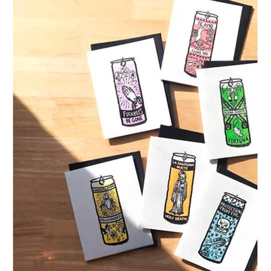 Love Prayer Candle Card - Spiral Circle