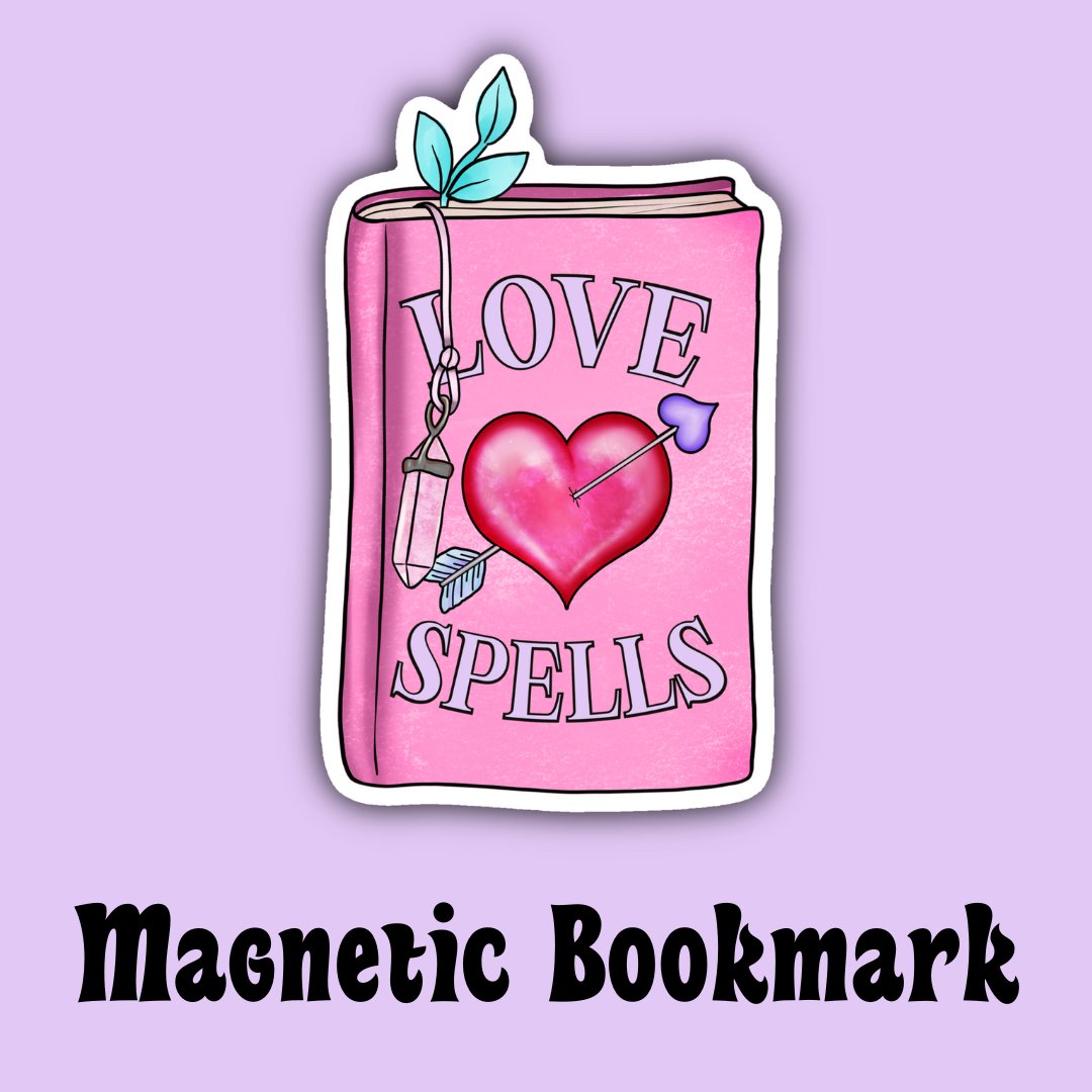 Love Spell Book Magnetic Bookmarks - Spiral Circle