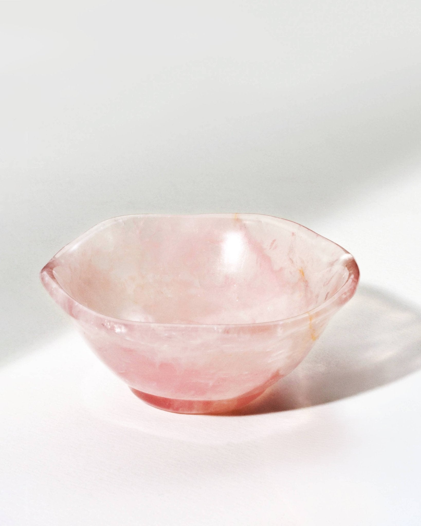 Love's Embrace Rose Quartz Jewelry Bowl - Spiral Circle