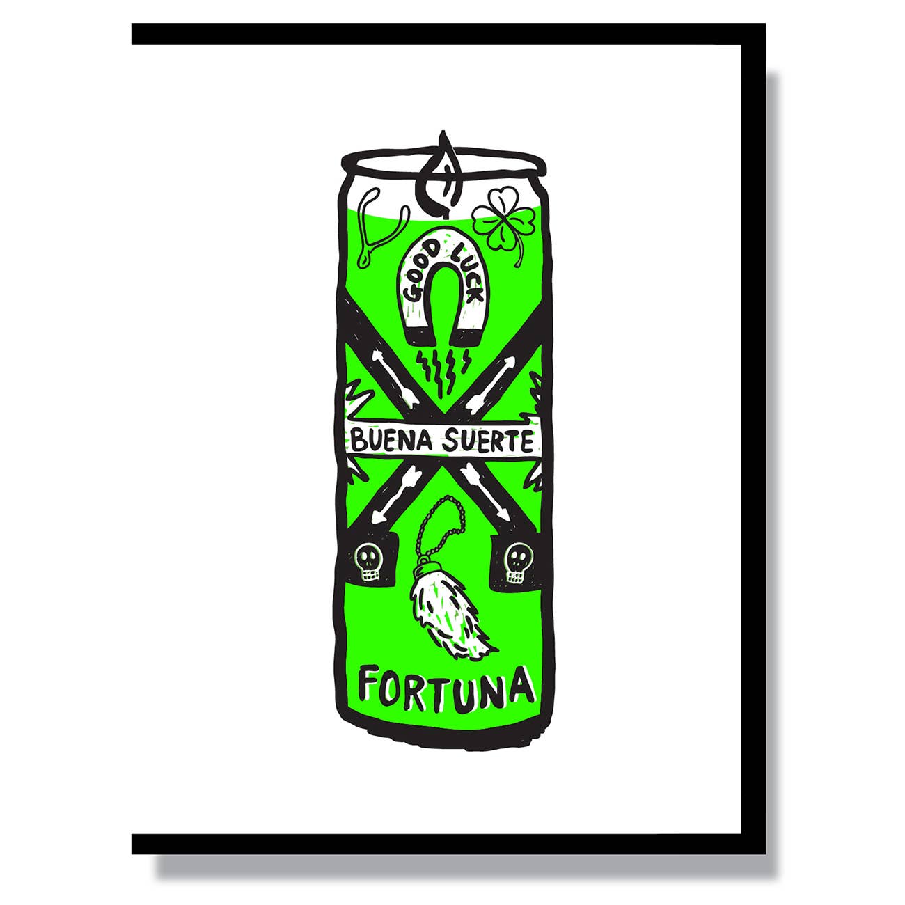 Luck Prayer Candle Card - Spiral Circle